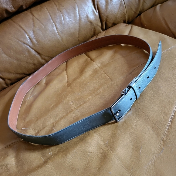 Christian Dior Women's Grey Leather Belt Size 36 - Picture 4 of 6